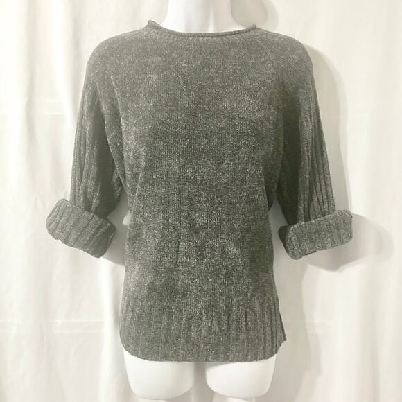 Karen Scott Women's L Vintage Grey Knit Sweater - Picture 2 of 11